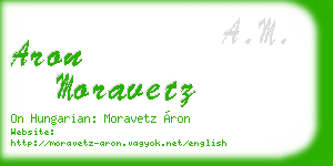 aron moravetz business card